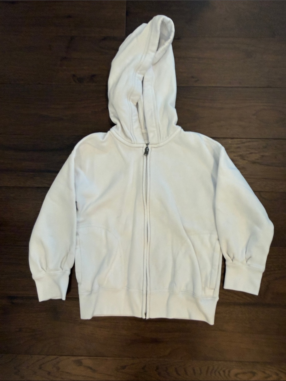 abercrombie kids Girls White Full-Zip Hooded Sweatshirt Size 5/6 - C45-086
